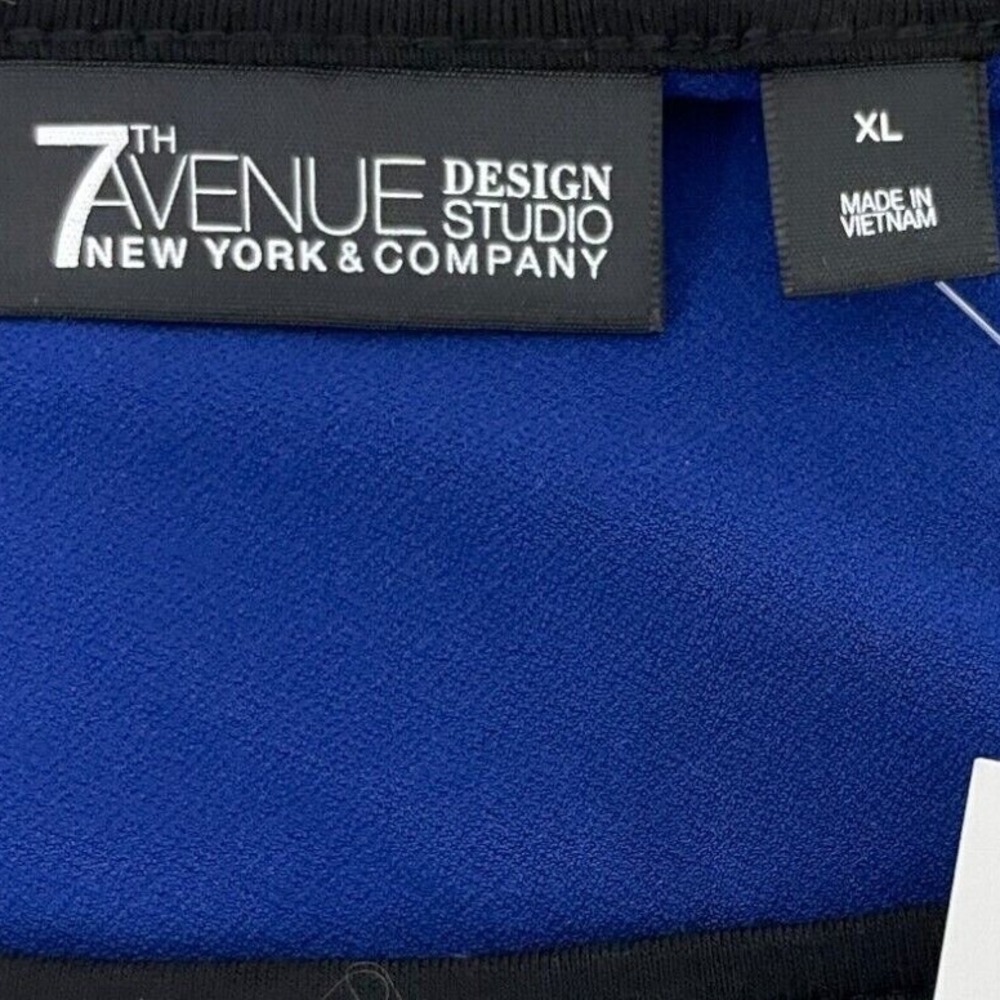 7th Avenue Design Studio New York & Company Top Womens Blue XL Pullover Career - Picture 5 of 9